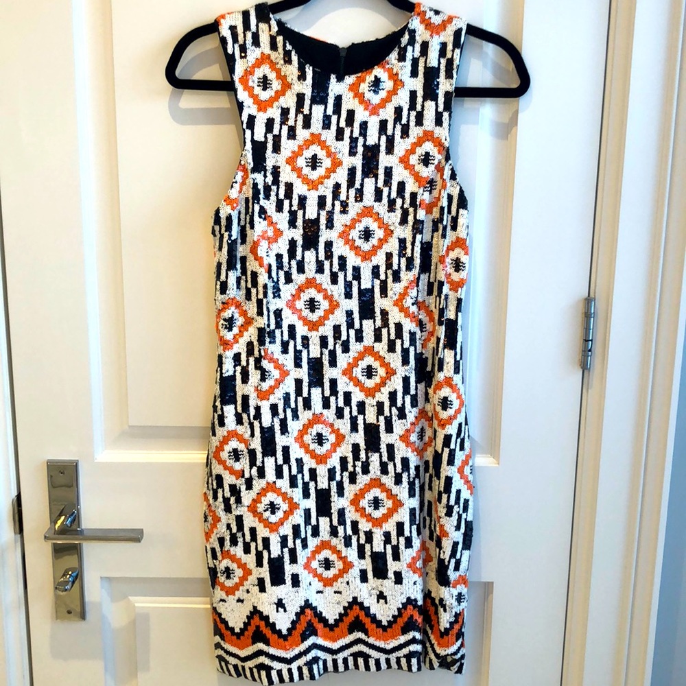 Never worn!! Sequin shift dress. Fully lined. Revolve.